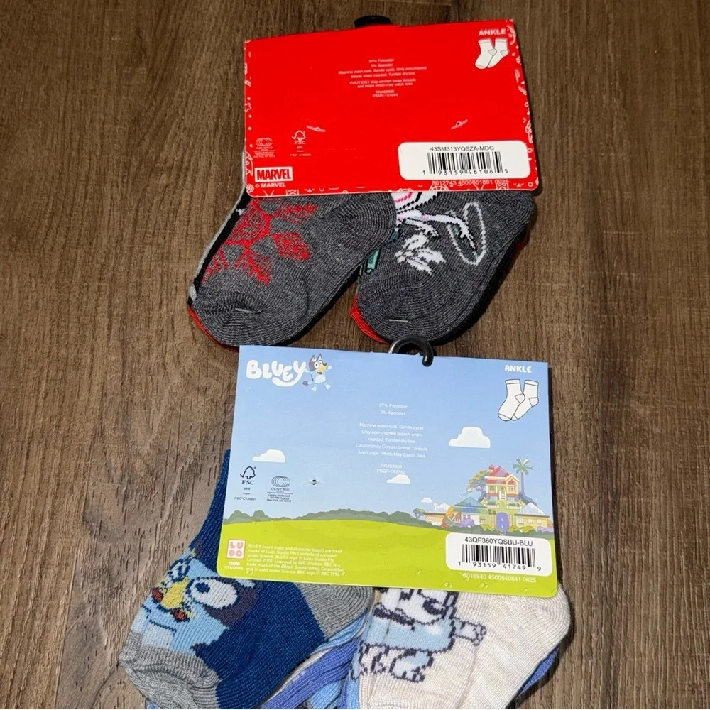 Brand new! 20 Pair! Bluey & Spidey Baby Socks